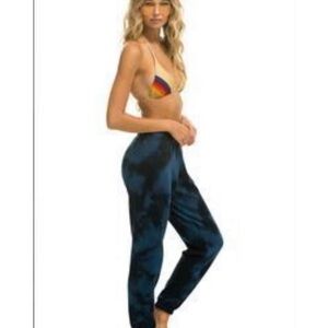 Aviator Nation Dark Blue Tie-Dye Joggers